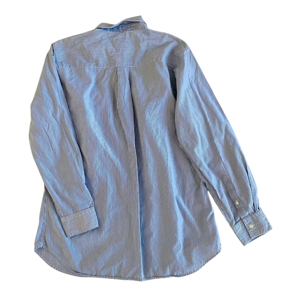 Polo Jeans Co Ralph Lauren Shirt Mens Medium Blue White Stripe Flag 90s Vintage - Picture 3 of 9